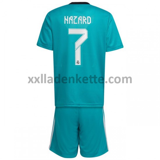 Fußballtrikot Real Madrid Eden Hazard 7 Kinder Ausweich 2021-2022 Kurzarm