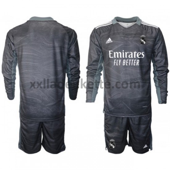 Fußballtrikot Real Madrid Torwart Kinder Heim 2021-2022 Langarm