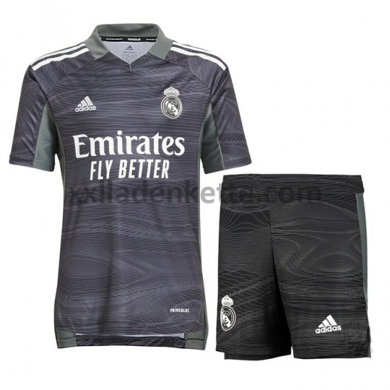 Fußballtrikot Real Madrid Torwart Kinder Heim 2021-2022 Kurzarm