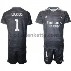 Fußballtrikot Real Madrid Torwart Thibaut Courtois 1 Kinder Heim 2021-2022 Kurzarm