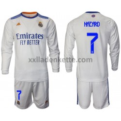 Fußballtrikot Real Madrid Hazard 7 Kinder Heim 2021-2022 Langarm