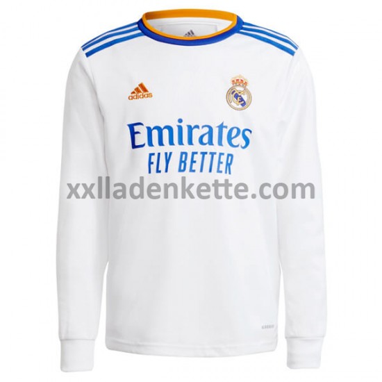 Fußballtrikot Real Madrid Heim 2021-2022 Langarm