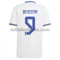 Fußballtrikot Real Madrid Karim Benzema 9 Heim 2021-2022 Kurzarm