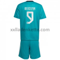Fußballtrikot Real Madrid Karim Benzema 9 Kinder Ausweich 2021-2022 Kurzarm