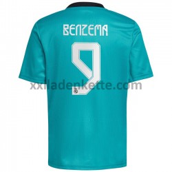 Fußballtrikot Real Madrid Karim Benzema 9 Ausweich 2021-2022 Kurzarm