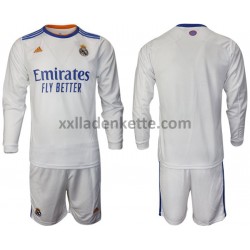 Fußballtrikot Real Madrid Kinder Heim 2021-2022 Langarm