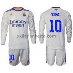 Fußballtrikot Real Madrid Modric 10 Kinder Heim 2021-2022 Langarm