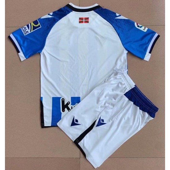 Fußballtrikot Real Sociedad Kinder Heim 2021-2022 Kurzarm