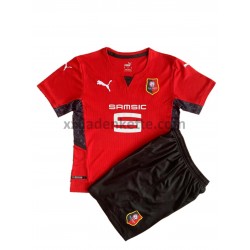 Fußballtrikot Stade Rennes Kinder Heim 2021-2022 Kurzarm