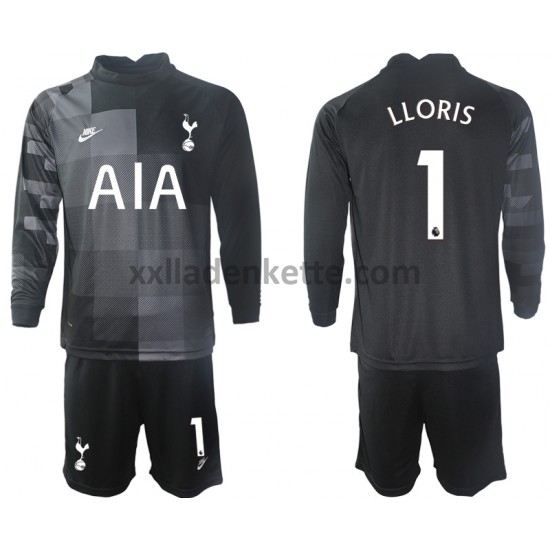Fußballtrikot Tottenham Hotspur Hugo Lloris 1 Torwart Kinder Auswärts 2021-2022 Langarm