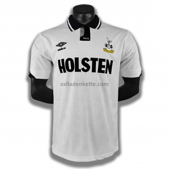 Fußballtrikot Tottenham Hotspur Retro Heim 1990 Kurzarm