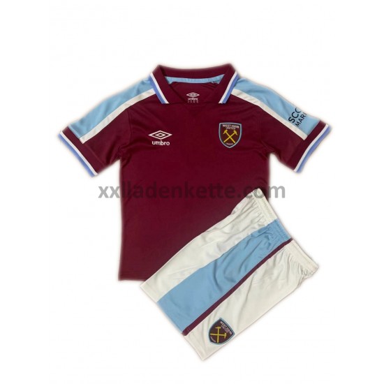 Fußballtrikot West Ham United Kinder Heim 2021-2022 Kurzarm