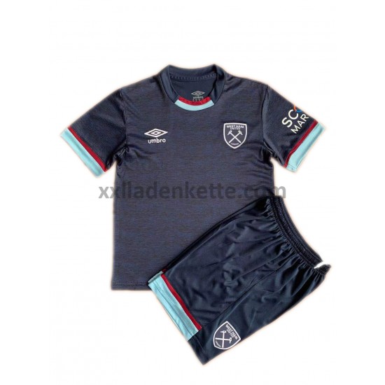 Fußballtrikot West Ham United Kinder Ausweich 2021-2022 Kurzarm
