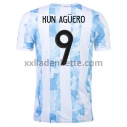 Fußballtrikot Argentinien Kun Agüero 9 Heim 2021 Kurzarm