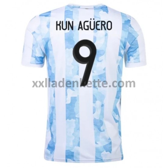 Fußballtrikot Argentinien Kun Agüero 9 Heim 2021 Kurzarm