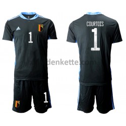 Fußballtrikot Belgien Torwart Thibaut Courtois 1 Kinder Heim EURO 2020 Kurzarm