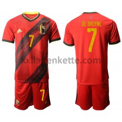 Fußballtrikot Belgien Kevin De Bruyne 7 Kinder Heim EURO 2020 Kurzarm