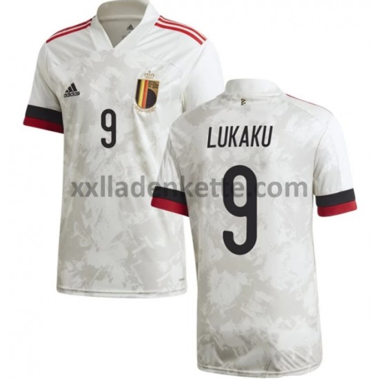 Fußballtrikot Belgien Romelu Lukaku 9 Auswärts EURO 2020 Kurzarm