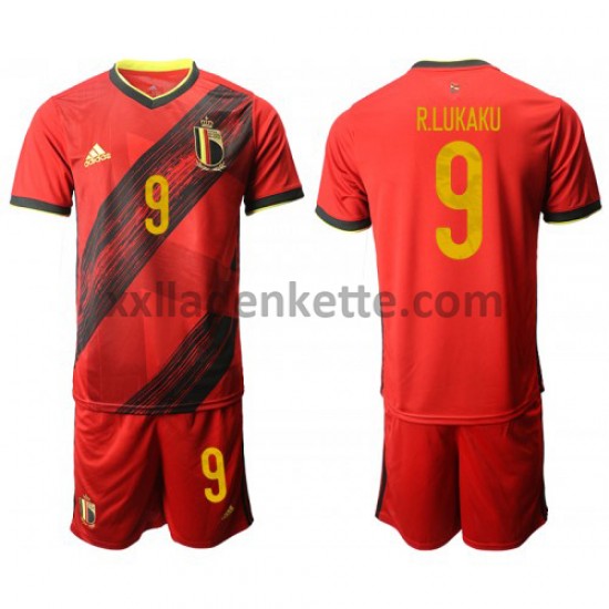 Fußballtrikot Belgien Romelu Lukaku 9 Heim EURO 2020 Kurzarm