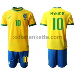 Fußballtrikot Brasilien Neymar JR 10 Kinder Heim 2020-2021 Kurzarm