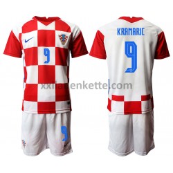 Fußballtrikot Kroatien Andrej Kramaric 9 Kinder Heim EURO 2020 Kurzarm