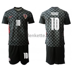 Fußballtrikot Kroatien Luka Modrić 10 Kinder Auswärts EURO 2020 Kurzarm
