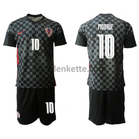 Fußballtrikot Kroatien Luka Modrić 10 Kinder Auswärts EURO 2020 Kurzarm