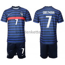 Fußballtrikot Frankreich Antoine Griezmann 7 Kinder Heim EURO 2020 Kurzarm