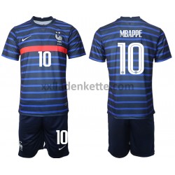 Fußballtrikot Frankreich Kylian Mbappé 10 Kinder Heim EURO 2020 Kurzarm