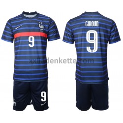 Fußballtrikot Frankreich Olivier Giroud 9 Kinder Heim EURO 2020 Kurzarm