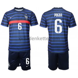 Fußballtrikot Frankreich Paul Pogba 6 Kinder Heim EURO 2020 Kurzarm