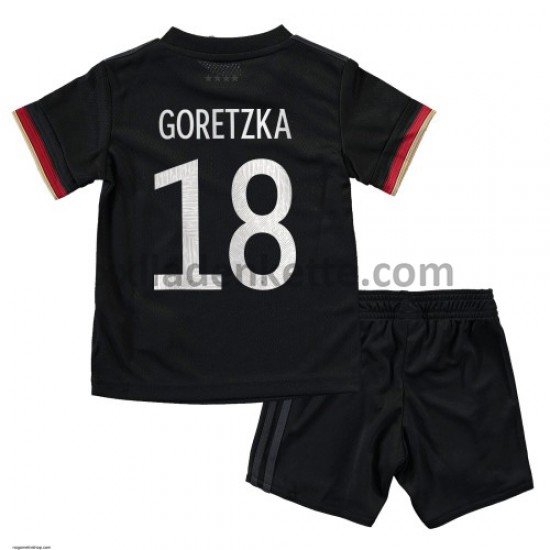 Fußballtrikot Deutschland Leon Goretzka 18 Kinder Auswärts EURO 2020 Kurzarm