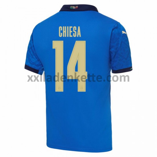 Fußballtrikot Italien Federico Chiesa 14 Heim EURO 2020 Kurzarm