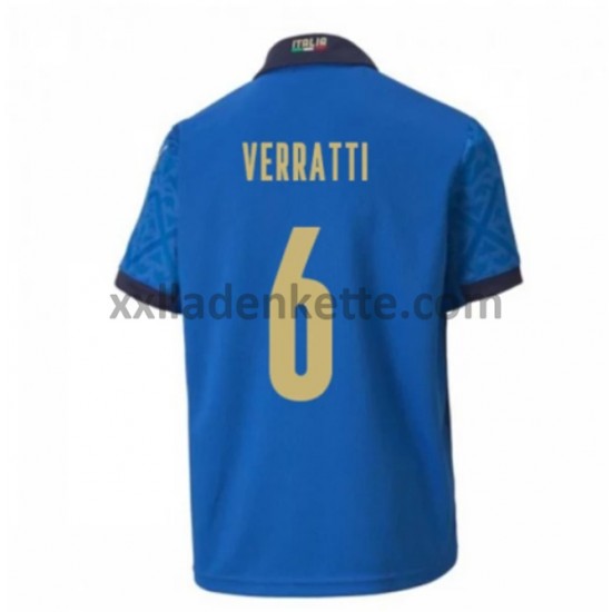 Fußballtrikot Italien Verratti 6 Heim EURO 2020 Kurzarm