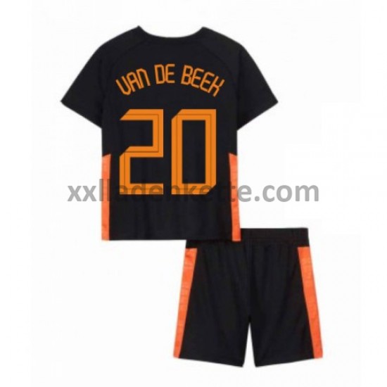 Fußballtrikot Niederlande Donny van de Beek 20 Kinder Auswärts EURO 2020 Kurzarm
