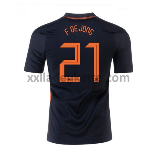 Fußballtrikot Niederlande Frenkie de Jong 21 Auswärts EURO 2020 Kurzarm