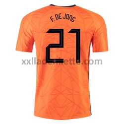 Fußballtrikot Niederlande Frenkie de Jong 21 Heim EURO 2020 Kurzarm