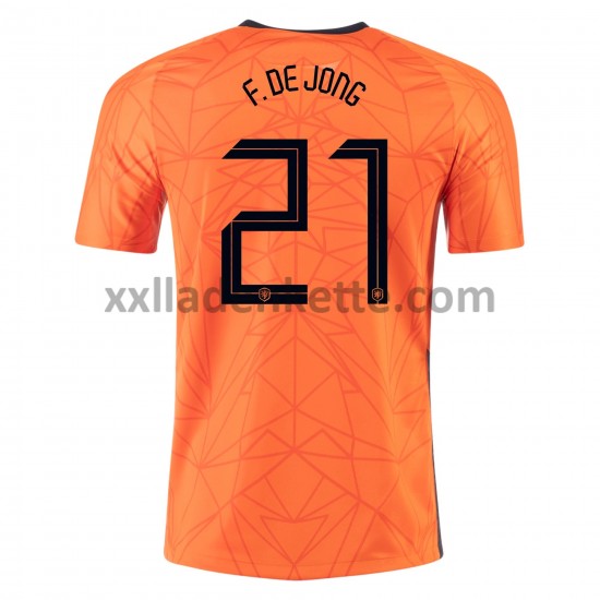 Fußballtrikot Niederlande Frenkie de Jong 21 Heim EURO 2020 Kurzarm