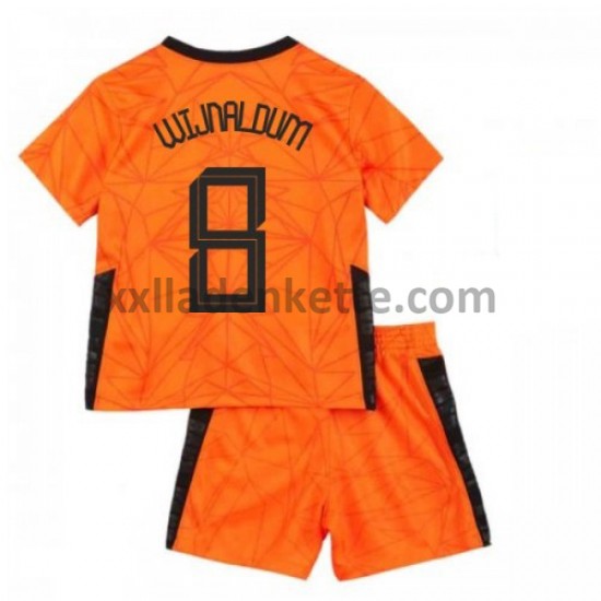 Fußballtrikot Niederlande Georginio Wijnaldum 8 Kinder Heim EURO 2020 Kurzarm