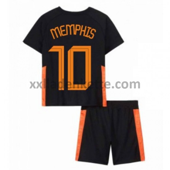 Fußballtrikot Niederlande Memphis Depay 10 Kinder Auswärts EURO 2020 Kurzarm