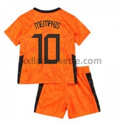 Fußballtrikot Niederlande Memphis Depay 10 Kinder Heim EURO 2020 Kurzarm