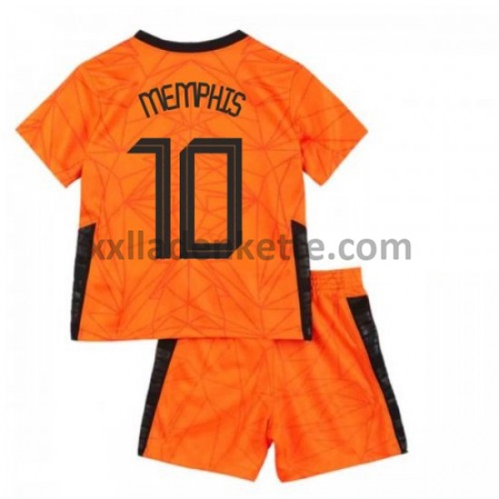 Fußballtrikot Niederlande Memphis Depay 10 Kinder Heim EURO 2020 Kurzarm