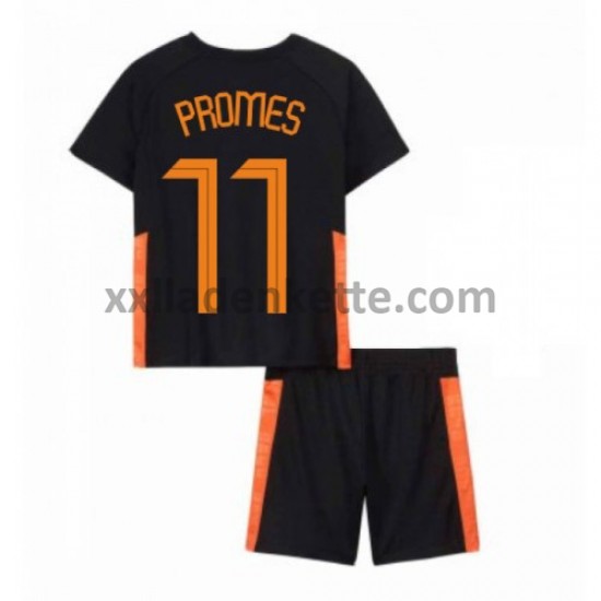 Fußballtrikot Niederlande Quincy Promes 11 Kinder Auswärts EURO 2020 Kurzarm