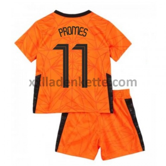 Fußballtrikot Niederlande Quincy Promes 11 Kinder Heim EURO 2020 Kurzarm
