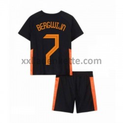 Fußballtrikot Niederlande Steven Bergwijn 7 Kinder Auswärts EURO 2020 Kurzarm