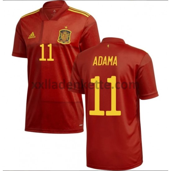 Fußballtrikot Spanien Adama 11 Heim EURO 2020 Kurzarm