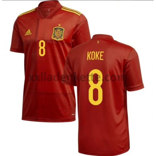 Fußballtrikot Spanien Koke 8 Heim EURO 2020 Kurzarm