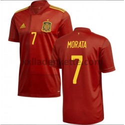 Fußballtrikot Spanien Morata 7 Heim EURO 2020 Kurzarm