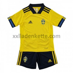 Fußballtrikot Schweden Kinder Heim EURO 2020 Kurzarm
