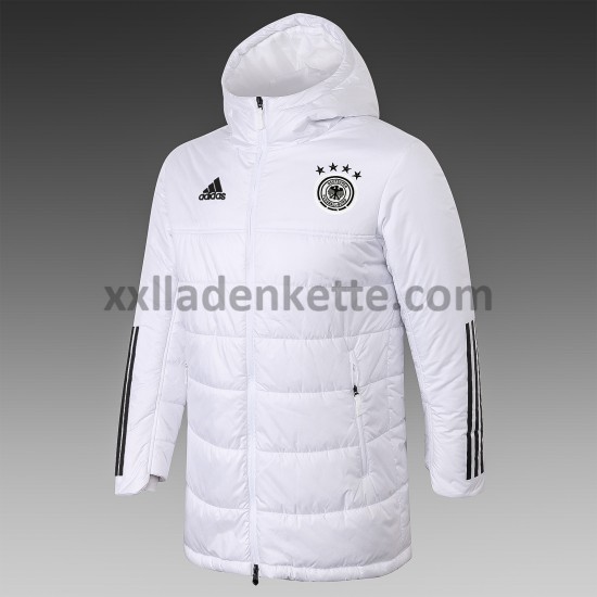 Deutschland Herren Fußball Daunenjacke Weiß